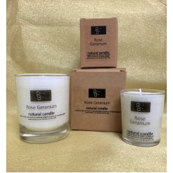 Rose Geranium Candle - Organic & Naturally Scented